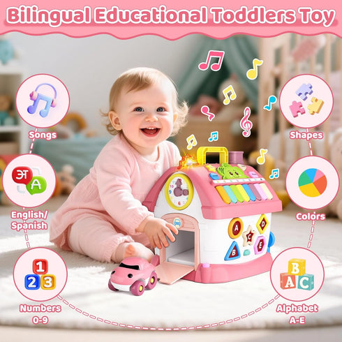 1 8 1 1 2 12-18 1-3 Baby Toys for Year Old Girl Gifts: in Toddler Learning Musical House for Yr Girl and Boy, First