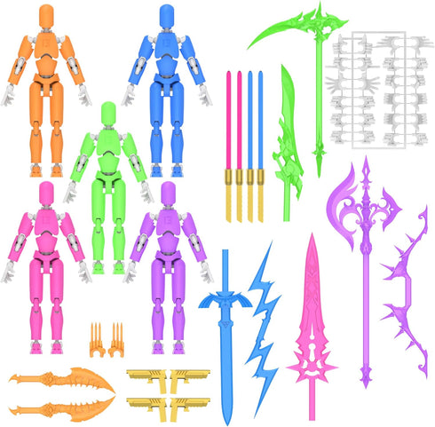 VRME Luminous Titan 13 Action Figures Set, Multi-Colored Dummy 13 Lucky Robo Dummy