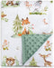 BORITAR Baby Blanket, Super Soft Double Layer Minky, Woodland Animal Design, 30 x 40 Inch
