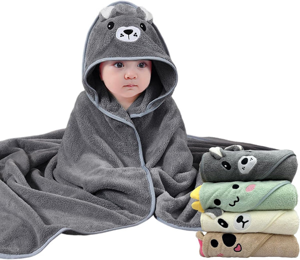 Hooded Baby Towels, 4 Packs Premium Soft Baby Bath Towels with Hood
