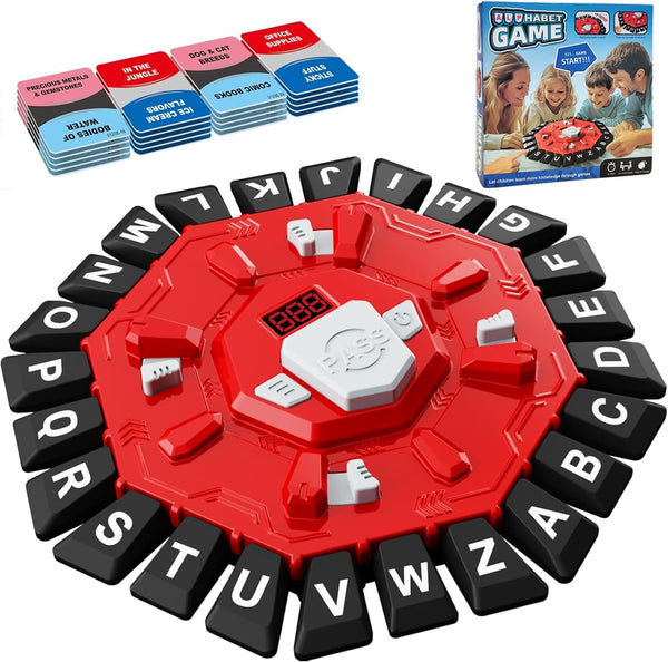 Word Game with LED Display, Alphabet Games, Fast-Paced Family Board Game for