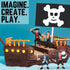 8 Piece Pirate Action Figures Playset, Assorted Poses and Weapons, Fun Party Favor for Kids (3.5 inch)
