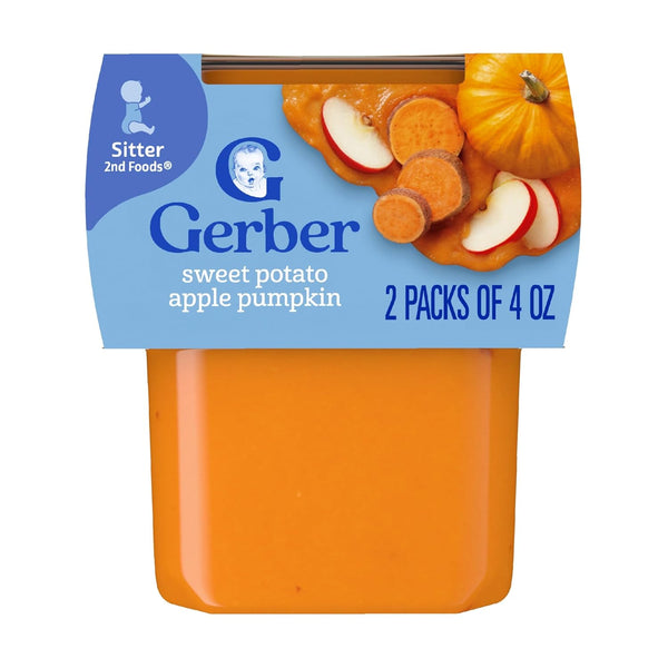 Gerber Baby Food 2nd Foods Blends, Sweet Potato Apple Pumpkin Puree, Veggie