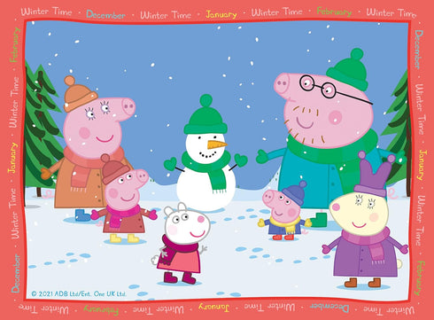 Ravensburger Peppa Pig Four Seasons Jigsaw Puzzles for Kids Age 3 Years Up, 4 in Box (12, 16, 20, 24 Pieces)