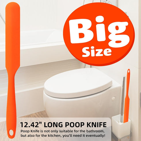 Big Poop Knife Gag Gift, 12.42 Inch Long Silicone Prank Cutter for Funny Gag Gifts