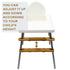 K&G foot rest High Chair Footrest, Adjustable Non-Slip Natural Wooden Foot Rest for Baby HighChair Footrest, Foot Rest