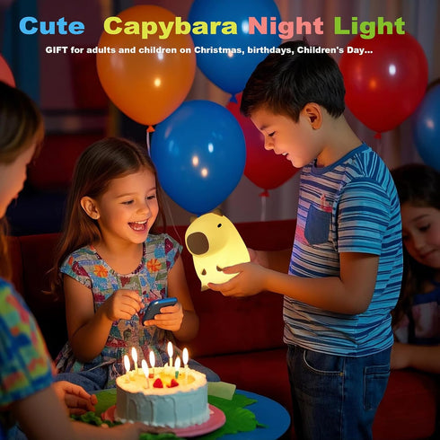Lamp,2 Dimmable DREAMING MY DREAM Cute Capybara lamp,Squishy Capybara Night Light LED Rechargeable Novelty Animal Night