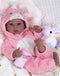 Aori 17 Inch Black Baby Dolls Realistic Black Doll with Light Weighted