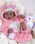 Aori 17 Inch Black Baby Dolls Realistic Black Doll with Light Weighted