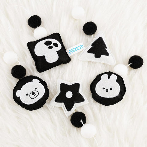 3-Mode Montessori Baby Crib Mobile High Contrast Mobile for Crib, Black and White Nursery Mobile with Upgraded Music