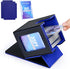 Card Deck Box with Patented Design, MTG Commander Display Case Holds 100+ Double-Sleeved Cards, Black&Blue