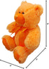 8" Colorful Cutie Bear Plush, Orange