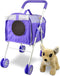 ANIVIA Pet Stroller and Accessories for Kids Ages 3 to 7, 2 Pieces Play Dog Set with 1 Pet Puppy Included