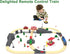 Set, Wooden Train Accessories Battery Operated Locomotive Train, Remote Control Train for Track Powerful Engine Train