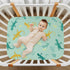 Vdsrup 52 28 9In Crib Sheets for Boys Girl Green Lizards Chameleons Breathable Mini Crib Mattress Sheets Fitted