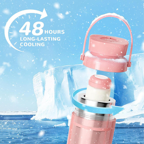 harringron 2 Pack 22oz 48 Portable Bottle Cooler for Breastmilk Travel Breastmilk Cooler Reusable Portable Chiller