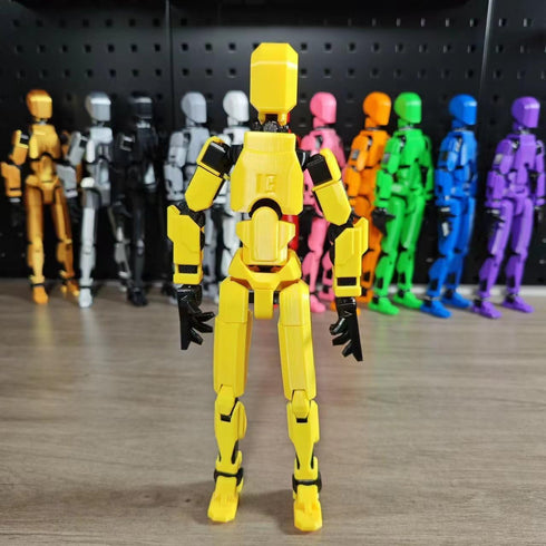 5PCS Assembly Completed T13 Action Figure, 3D Printed Multi-Jointed Movable Lucky 13 Figures, Creative Gifts (5 Colors)