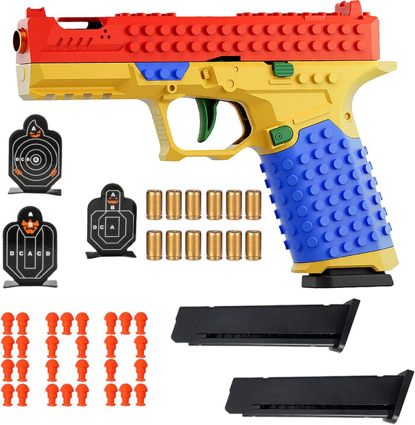 DITOON Dreamplay Shell Ejecting Toy Gun, DIY Automatic Pull Back Action Platebase Compatible