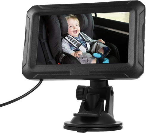 ZDAGELD 4.3 1080P 360 Night Vision Baby Car Camera Monitor, Rear Facing Backseat Camera with Wide View Angle, Rotation