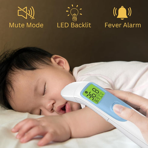 Ear and Forehead Baby Thermometer for Adults and Kids - Digital Baby Thermometer for Infants with 20 Memories, Instant