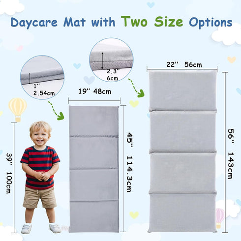 Tiita Foldable Kids Nap Mat - Soft Sleeping Pad for Toddlers and Children