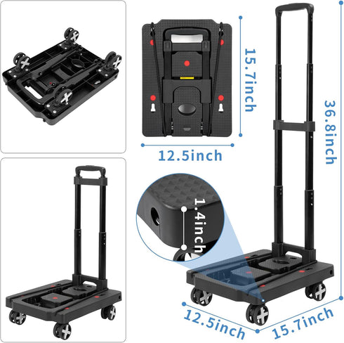 Car Seat Travel Cart for Airport, Car Seat Dolly Carseat Roller Foldable Car Seat Carrier Dolly with Blue Straps