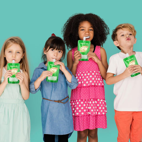 100 Pack 6oz Maxcheck Disposable Baby Food Pouches Baby Food Storage Containers Plastic Fresh Squeezed Pouches for Kids