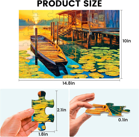 4 Packs 36 Piece Large Jigsaw Puzzles for Elderly Dementia, Alzheimer's Products Activities, Easy Puzzles Cognitive Games Activities for People with Dementia