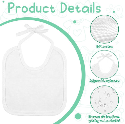 110 Set 24 12 24 50 1 Pcs DIY Baby Bibs Decorating Includes White Bibs, Fabric Markers, Stencils, Clothespins, Hemp