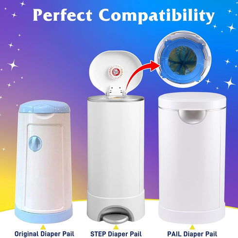 Eyssu 40 Pack, Arm&Hammer 1280 Diaper Pail Refill Bags Compatible with Disposal System, Diaper Bags with Upgraded Odor