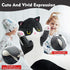 Long Cat Plush Pillow, 43.3in Cute Black Cat Plushie Stuffed Animal Body Pillow, Kawaii Doll Toy Gift