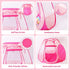 Baby Ball Pit for Toddler with 50 Balls, Pop Up Princess Tent with Star Lights, Indoor & Outdoor Play Tent
