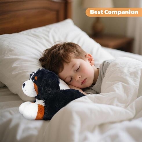 SuzziPals Heatable & Coolable Bernese Mountain Dog Stuffed Animal, Heating Pad Microwavable for Soothing & Relaxation