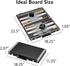Pennsylvania Ave Backgammon Board Game Set, Mainstreet Classics by GLD Products, Black/White/Wood/Gry, 16-20 inches