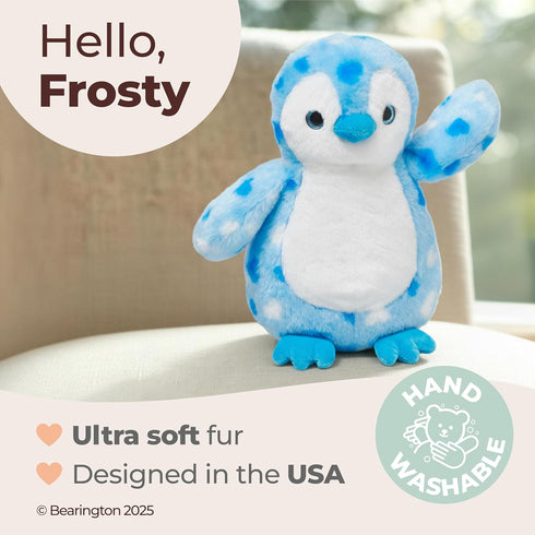 Bearington Precious Heart Penguin Stuffed Animal - Valentines Stuffed Animal with Soft Fur - Adorable Valentines Day