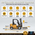 1/64 Controled,2-in-1 Hook,10CH RC Forklift Toy,Mini Forklift Remote Control & Phone App Transformable Lift Fork