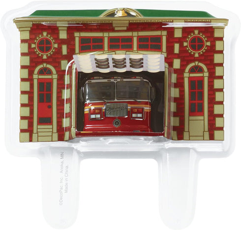 Fire Truck and Station DecoSet Cake Decoration