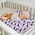 Purple Pastel Halloween Baby Nursing Pillow Covers for Boy Girl Black Bat and Stars Nursing Pillowcase