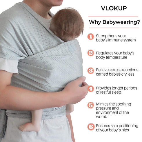 Summer, Swimming, Water Baby Sling, Baby Wrap for Newborn, Infant, Toddler, Breathable Lightweight Stretch Mesh Water