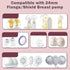Generic 50pcs Breastfeeding Pump Spout Cap, Universal Silicone Sealing Plugs for Breast Pump Accessories, with Airtight