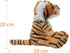 8 Inch Apricot Lamb Toys Plush Classic Tiger Stuffed Animal (Yellow Tiger) - Soft Cuddly Perfect for Child