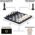 AMEROUS 10 Inches Magnetic Travel Chess Set with Folding Chess Board - 2 Extra Queens - Storage Bag for Pieces - Instructions for Beginner, Kids and Adults