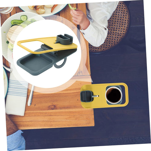 MAGICLULU Clip-On Desk Cup Holder Clamp Portable Plastic Table Side Drink Stand for Office Use Adjustable and Secure