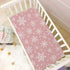 J JOYSAY Pack Pad,52 28 Christmas Snowflakes Fitted Crib Sheet for Boys Girls Baby Crib Sheet Crib Mattress Sheet Soft
