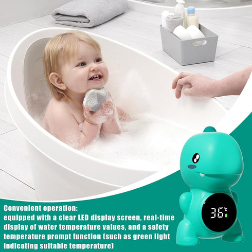 Generic 127cm Bath Thermometer ABS | Little Dinosaur Digital LED Water Temperature Display | Floating Bath Safety