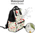 Hsnar Backpack Blooming Tulip Flower Waterproof Diaper Bag Large Capacity Baby Bag with Stroller Straps, Multi-Pocket