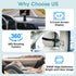 ZDAGELD 4.3" 150 360 Baby Car Camera with Monitor, Car Mirror Baby Rear View, Wide Angle and Rotation Rear Facing Seat