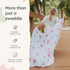 100% 47 47 Margaux & May Muslin Baby Swaddle Cotton, Large x Newborn Swaddle, Soft & Breathable Muslin Swaddle Blanket