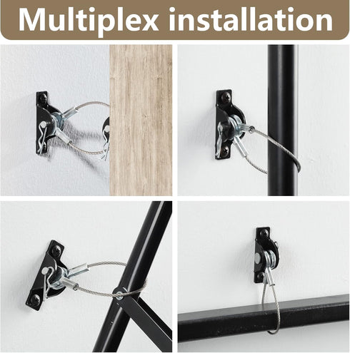 Furniture Anchors Anti-Tip Kit, 6 Pack Straps for Baby Proofing, Secure 400 lbs Cabinet Safety