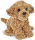 Bearington Dog Stuffed Animal - Realistic Plush Goldendoodle Labradoodle Dog Toy - Caramel 14 Inch